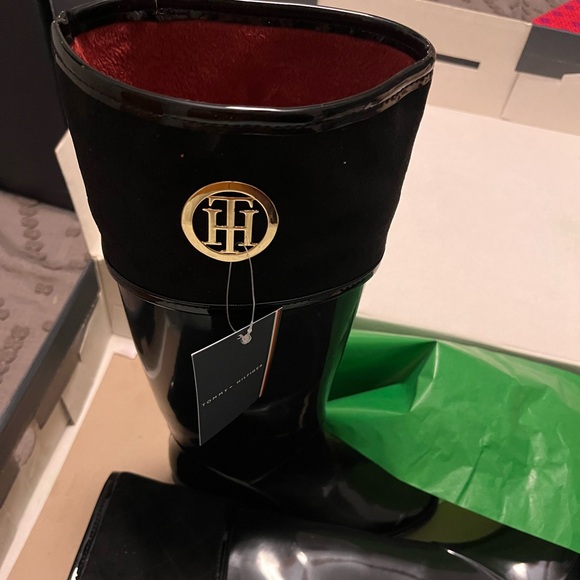 Tommy Hilfiger Tall Black Rain Boots - Picture 2 of 6